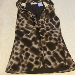 Brown Leopard Print Women's Top
